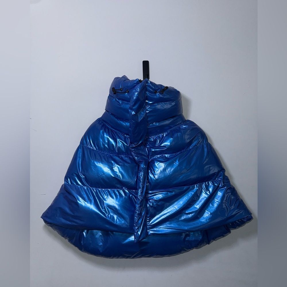 Pilcro for Anthropologie Women’s puffer Metallic insulated Poncho One Size EUC